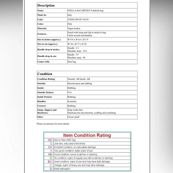 Stella McCartney Red Chain Tote Bag with Dust bag and small pouch - Picture 15 of 15